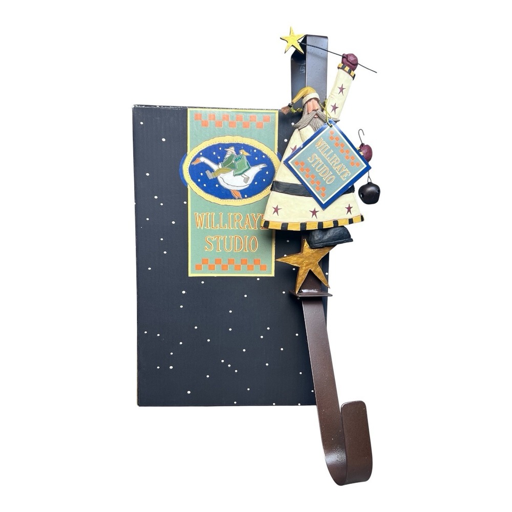Williraye Studio 2003 "Santa on Star" Stocking Holder Holder WW2469 Vintage Box
